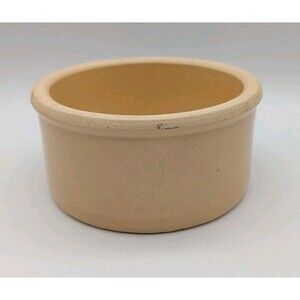 ROBINSON RANSBOTTOM POTTERY Roseville DOG BOWL DISH Stoneware 6" FEEDER CROCK